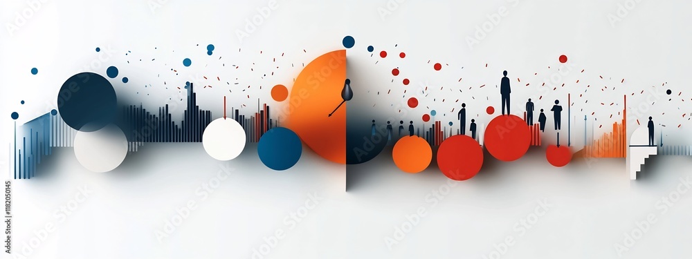 Poster stylized of a diagram visualizing the frequency response of a population to changes in government po