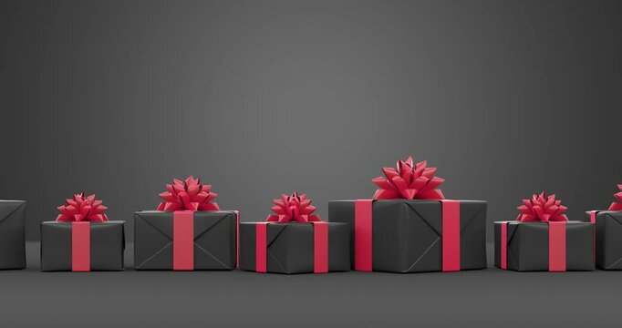 abstract gift box as present - 3d rendering 4k DCI seamless loop