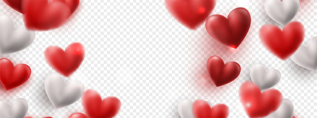 Happy Valentine's day poster design and template with hearts. Happy valentine day photoframe with heart shape. Celebrating valentine's Day on 14 February Valentine's day banner background
