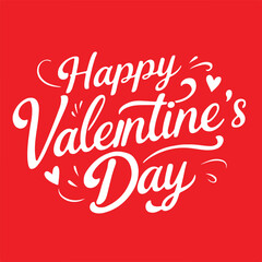 Happy Valentines Day handwritten lettering design