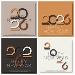 Happy new year - best wishes 2026 with colorful number. Perfect vector for poster banner greeting and new year 2026 celebration.