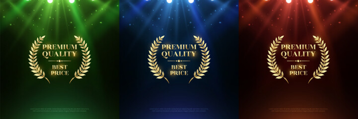 Number 1 Premium quality with best price luxury gold vector label design element.