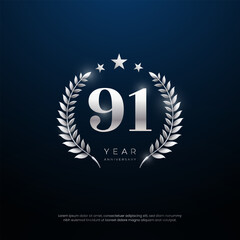  Anniversary celebration, year Anniversary celebration on lights background for celebration event, festive illustration.