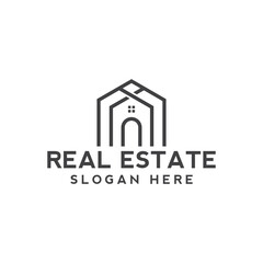 Modern real estate logo, building, roof, construction, real, estate, flat fully editable vector template, real estate corporate logo. Home logo vector template. Corporate real estate logo