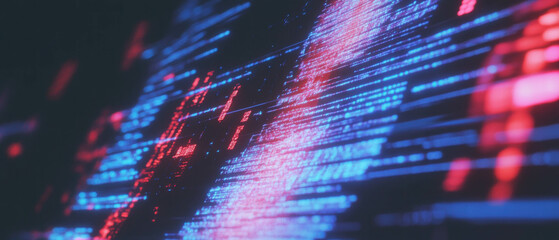 Glitch effect creating digital noise with distorted pixels and static visuals