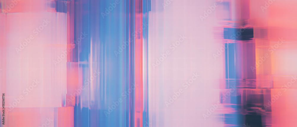Fototapete digital glitch texture with abstract patterns and vibrant colors in distorted formations