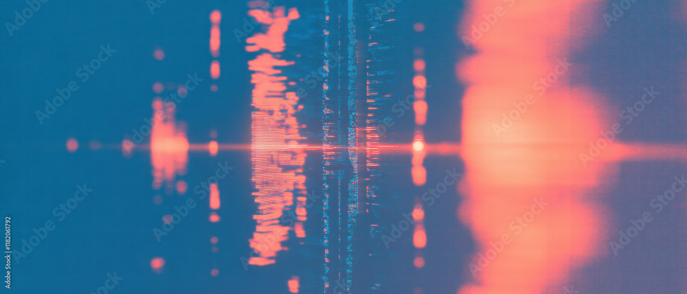 Aufkleber Glitch texture creating abstract patterns in distorted digital noise