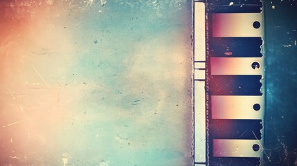 Obraz premium Vintage Film Strip Against a Grunge Background with Soft Lighting