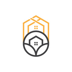 Modern real estate logo, building, roof, construction, real, estate, flat fully editable vector template, real estate corporate logo. Home logo vector template. Corporate real estate logo