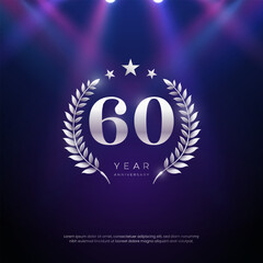  Anniversary celebration, year Anniversary celebration on lights background for celebration event, festive illustration.