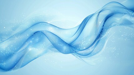 Stunning Abstract Waves of Light Blue Flowing Smoothly Through a Serene Background