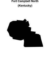 Fort Campbell North (Kentucky) blank outline map