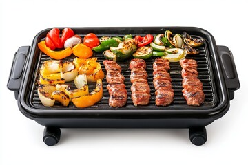 non stick electric grill stove isolated on white background

