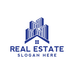 Obraz premium Modern real estate logo, building, roof, construction, real, estate, flat fully editable vector template, real estate corporate logo. Home logo vector template. Corporate real estate logo
