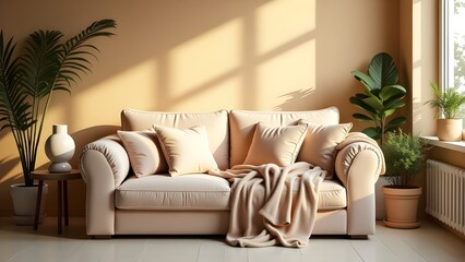 Fototapeta premium modern living room with sofa