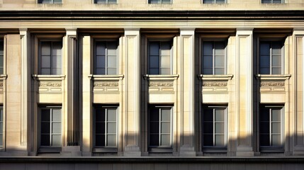Fototapeta premium Federal Reserve building facade standing strong and secure, symbolizing economic stability and the central role of financial institutions in modern society.