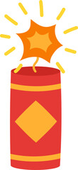 Cute firecrackers illustration for lunar new year.