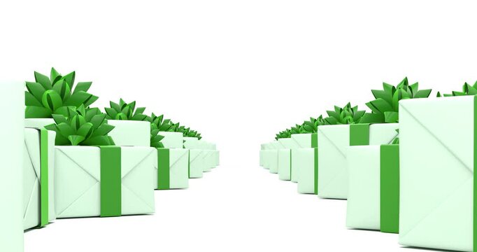 abstract gift box as present - 3d rendering 4k DCI seamless loop