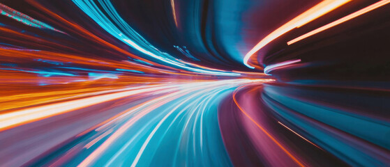 Colorful light streaks create dynamic abstract background with vibrant patterns and textures