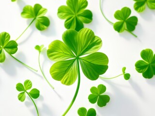 "Minimalist White Shamrock Decor