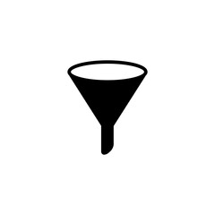 glass funnel glyph icon