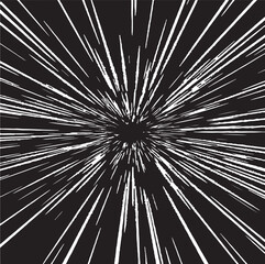 Circular starburst explosion texture. Distressed uneven grunge background. Abstract vector illustration. Overlay to create interesting effect and depth. Isolated on white background.