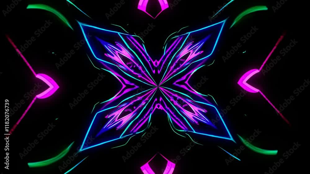 Poster colorful abstract light patterns create mesmerizing visuals in a vibrant display