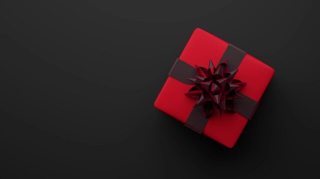 abstract gift box as present - 3d rendering 4k seamless loop