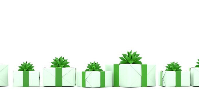 abstract gift box as present - 3d rendering 4k DCI seamless loop
