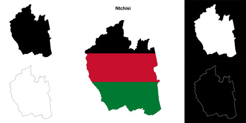 Ntchisi district outline map set