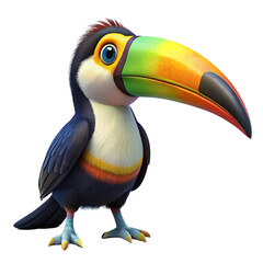 Adorable Cartoon Toucan Bird Character
