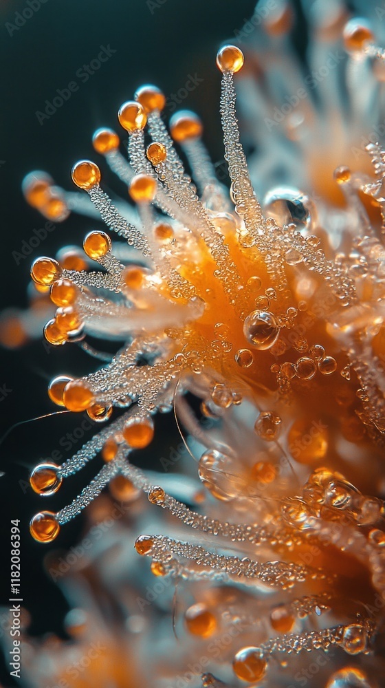 Poster this close-up showcases cannabis trichomes sparkling like tiny jewels, displaying their vibrant colo