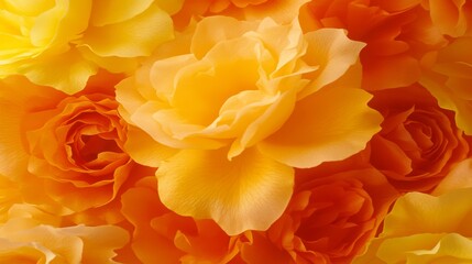 Obraz premium Golden Roses Close Up, Vibrant Floral Bouquet