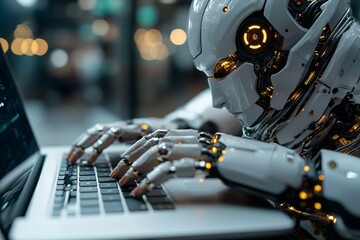 Fototapeta premium A user engages with stock information through a chatbot