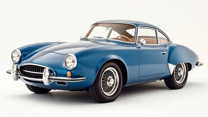 Fototapeta premium 1990's classic vintage luxury blue car 