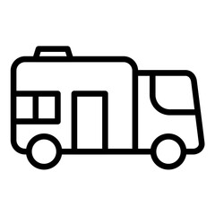 Vector Design Camper Van Icon Style