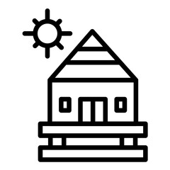 Vector Design Bungalow Icon Style
