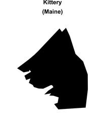 Obraz premium Kittery (Maine) blank outline map