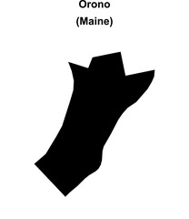 Orono (Maine) blank outline map