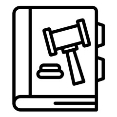 Vector Design Law Book Icon Style