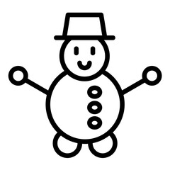 Vector Design Snowman Icon Style