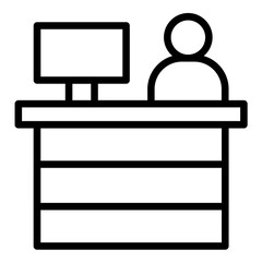 Vector Design Counter Desk Icon Style