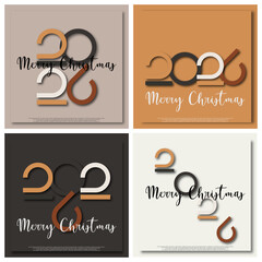 Merry Christmas 2026 with colorful number. Perfect vector for poster banner greeting and Christmas 2026 celebration.