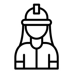 Vector Design Lady Worker Icon Style