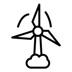 Obraz premium Vector Design Wind Turbine Icon Style