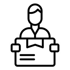 Vector Design Delivery Man Icon Style