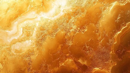 Naklejka premium A vibrant abstract image featuring swirling golden hues and textures, evoking warmth and energy.