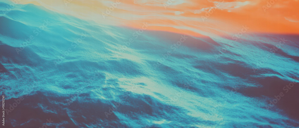 Aufkleber sun rays illuminate calm ocean waters at sunrise creating a peaceful atmosphere
