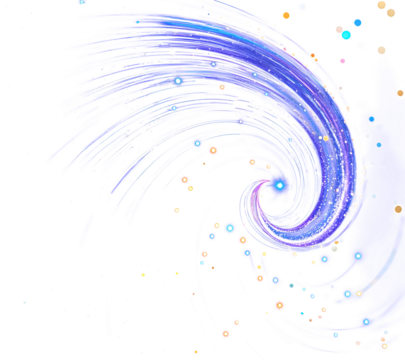 Blue cosmic swirl with stars and sparkle png clipart transparent