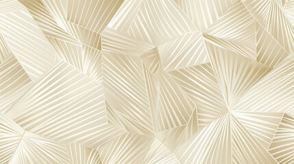 A minimalist geometric pattern with interlocking triangles in shades of beige and olive